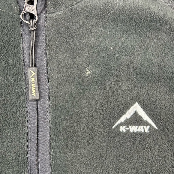 K-Way Women’s Black Guinevere Fleece Jacket Zip Size Small Protect Wild Fish - Picture 10 of 13